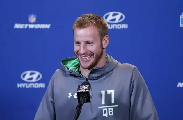 North Dakota&#8217;s Carson Wentz Has to be Rescued from Bathroom