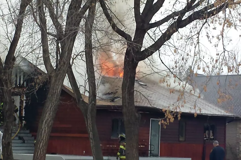 Mandan House in Flames Wednesday Afternoon (November 23)