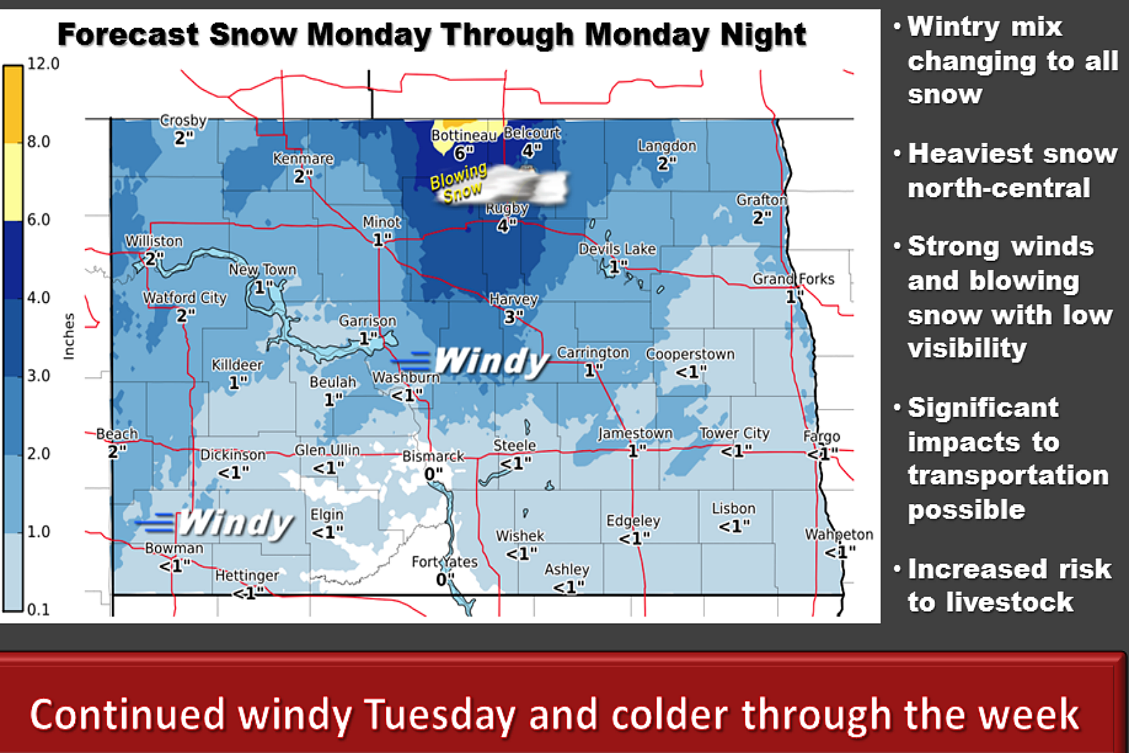 Winter Weather Hits North Dakota, Winter Weather Advisory Issued