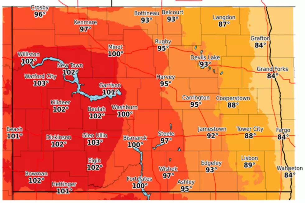 Heat Advisory For Bismarck and Most of the State Today