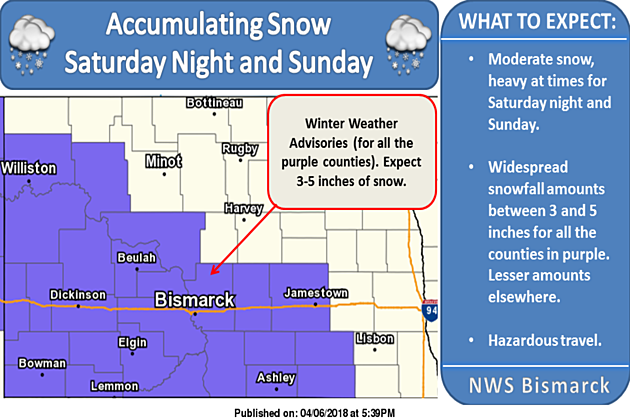 Another Weekend, Another Winter Weather Advisory For Bismarck-Mandan