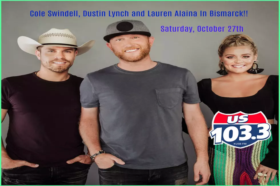 Cole Swindell, Dustin Lynch and Lauren Alaina Coming to Bismarck