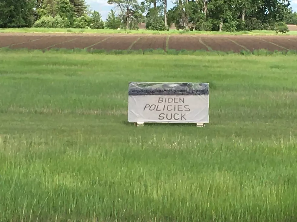 Highway Signs Shows North Dakotans Are Sick Of Biden &#038; Gas Prices