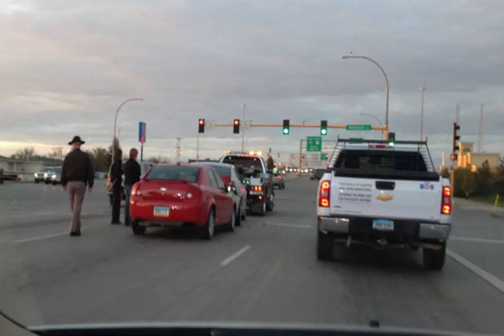 Rear-End Accident Backs Up Southbound Traffic on State Street in Bismarck