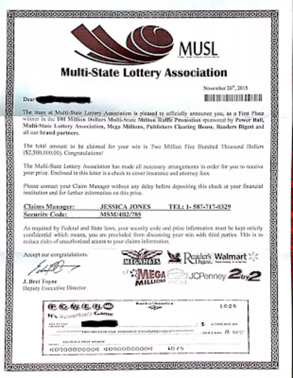 Mesa County Sheriff&#8217;s Office Warns of a New Lottery Scam
