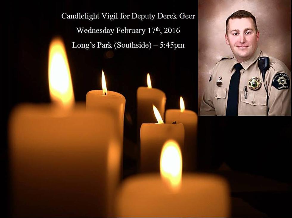 Candlelight Vigil For Deputy Derek Geer