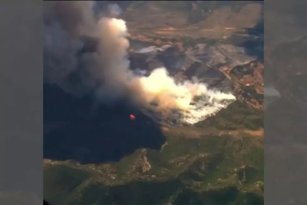 Aerial Video Showing Pine Gulch Fire North of Grand Junction