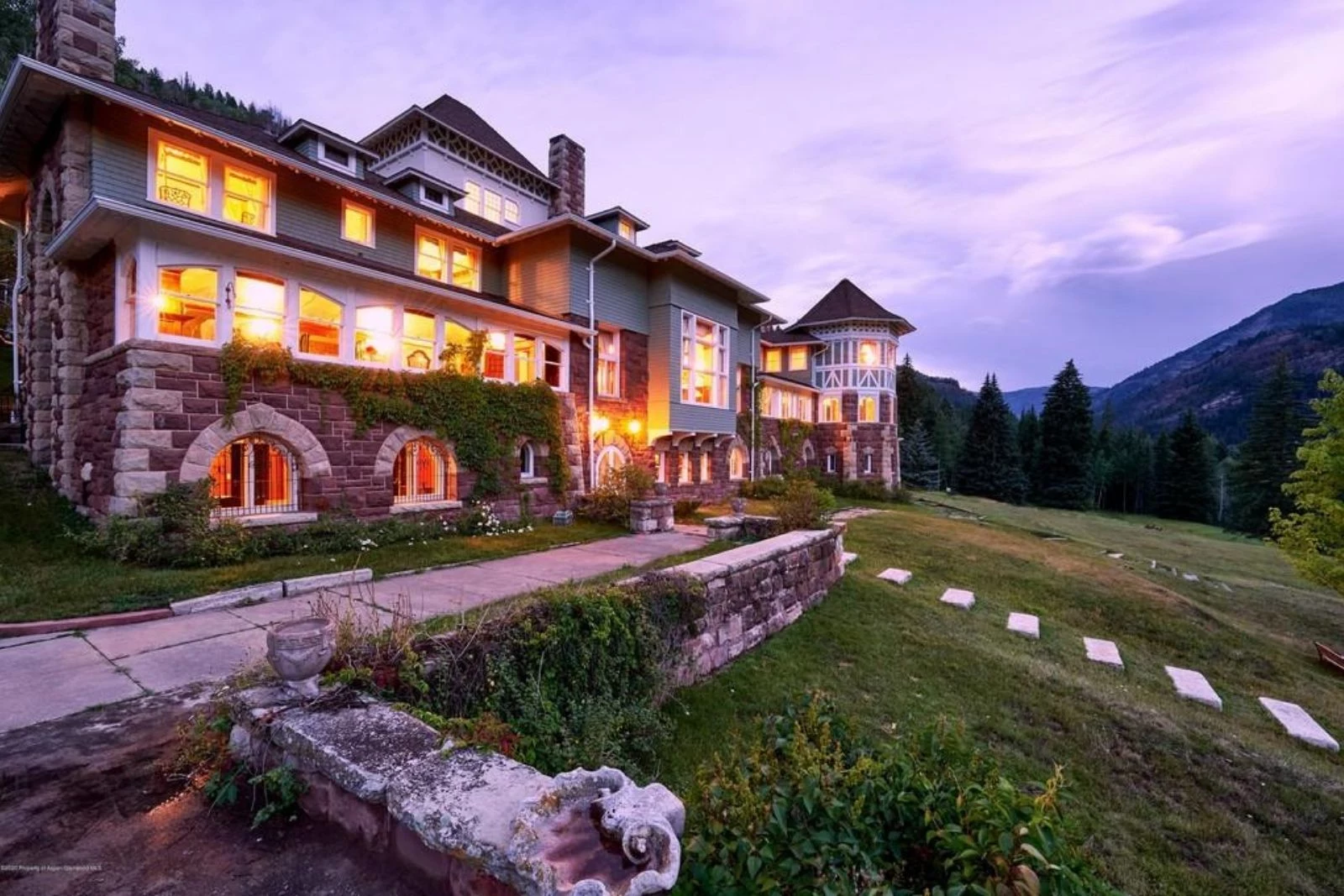 Colorado S Legendary Redstone Castle For Sale For 19 75 Million   Redstone Castle Exterior Lighting 