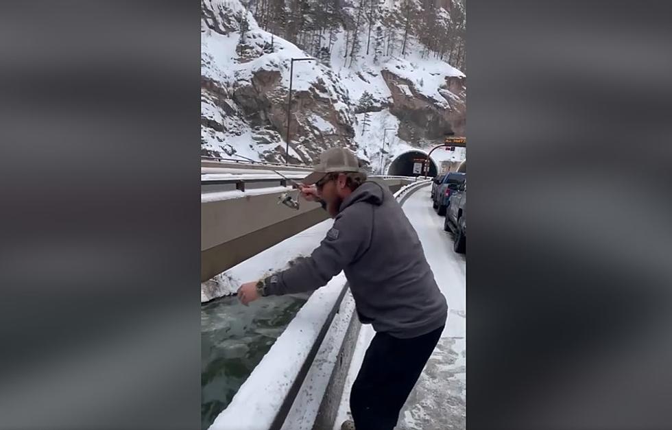 Colorado Reacts: Fisherman Makes the Most of Traffic Jam in Glenwood Canyon