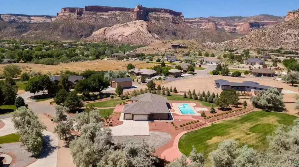 Grand Junction Home Comes With Poolside Views of Monument Canyon