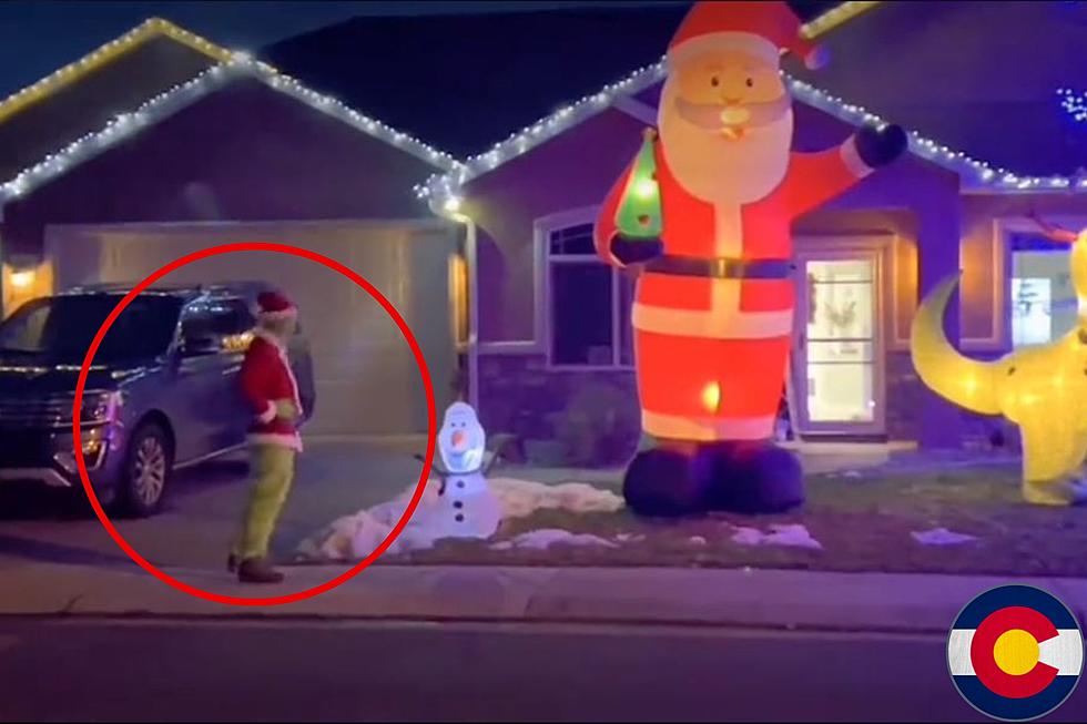 WATCH: The Grinch Sabotage a Local Colorado Christmas Light Display