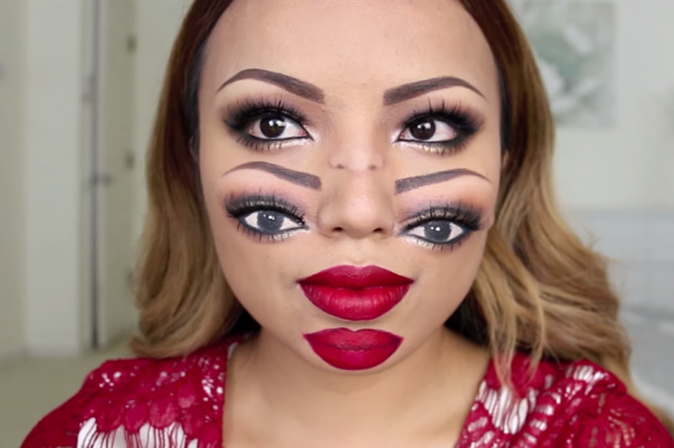 Crazy Halloween Face Makeup Trick Will Make Everyone Do a Double Take