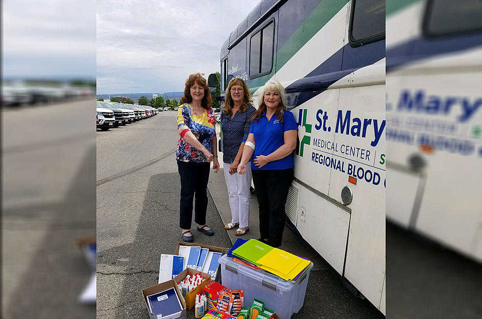 Blood and School Supply Donations Come Together To Stuff the Bus