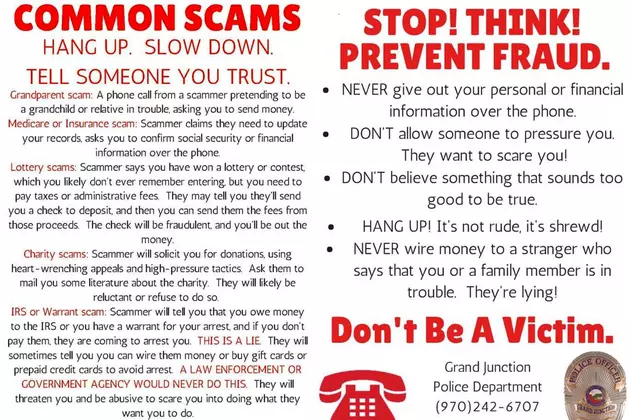 Grand Junction Police Department Offers Printable Tips to Avoid Scams