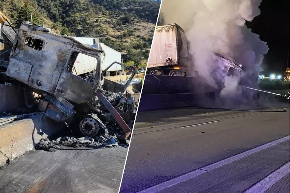 Tractor Trailer Crashes and Burns In Glenwood Canyon, I-70 Is Open