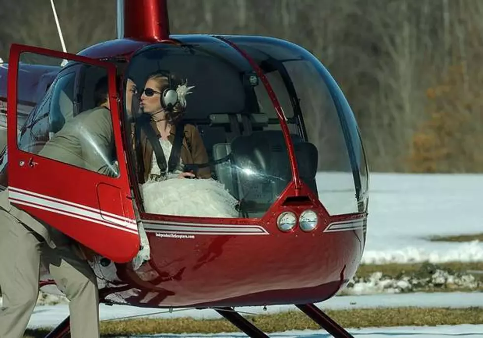 Groom Skydives Out of Bride’s Helicopter in Aerial Wedding Entrance