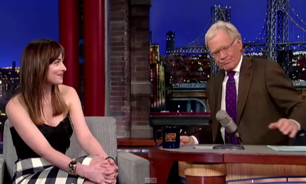 Dakota Johnson Turns David Letterman Fifty Shades Of Red [VIDEO]