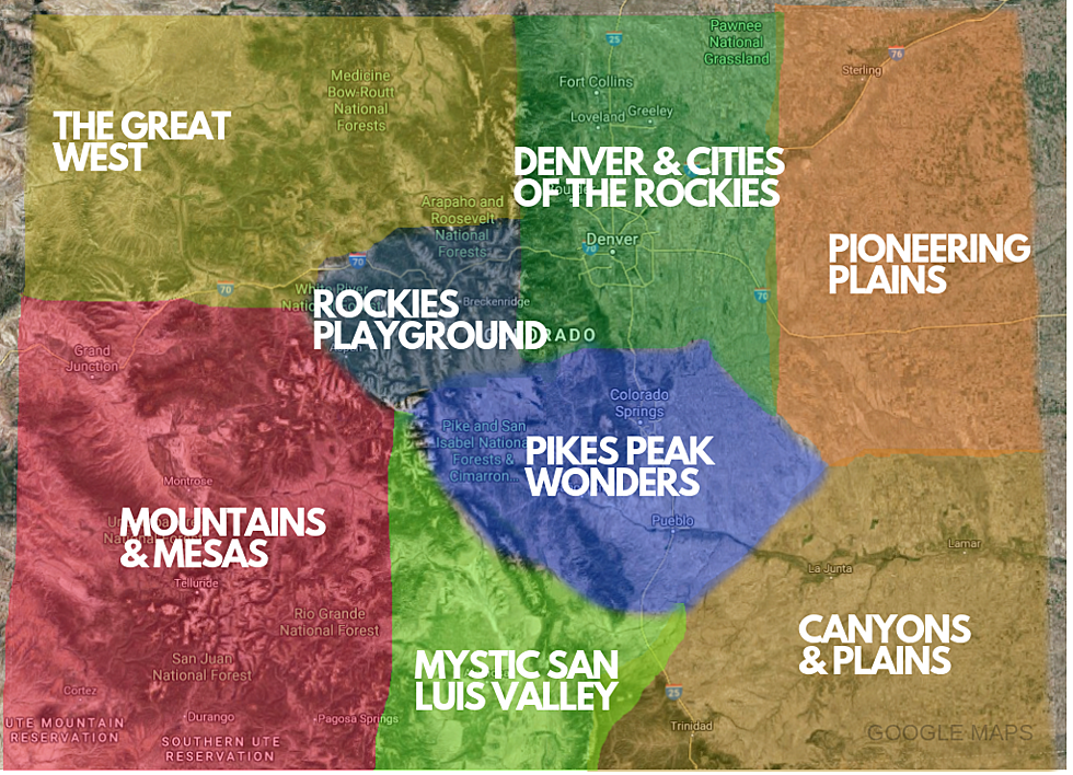 The Regions of Colorado: Tourism Board Renames States Regions