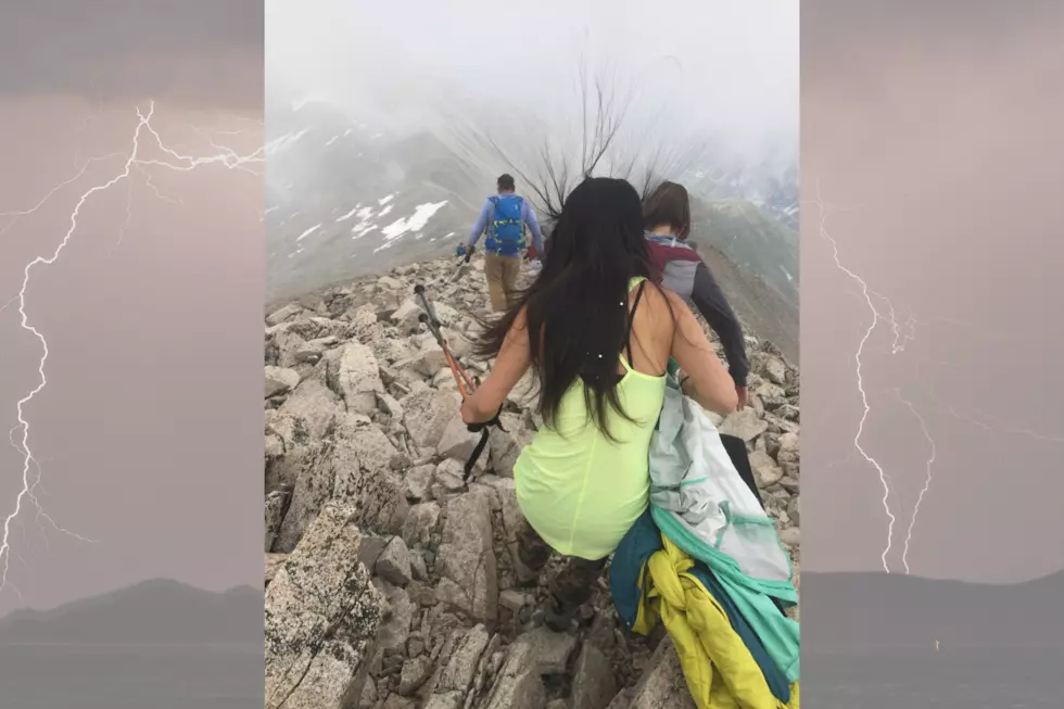Colorado Hikers Run From Lightning Storm While Hiking 14er