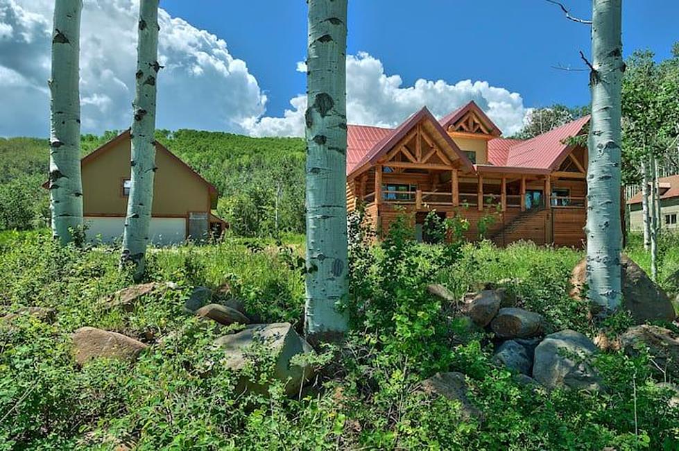 Luxurious Log Cabin Sits at 8,200 Feet + Overlooks Vega Reservoir