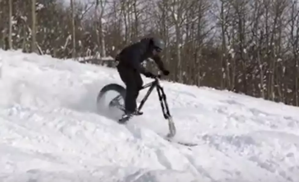 A Guy Tests a Fat Bike Ski at Crested Butte
