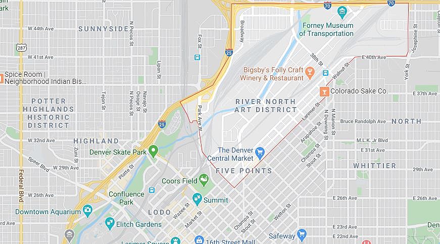Map Of Rino Denver Denver Residents Want 'Rino' Changed Back To 'Five Points'