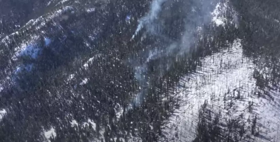 Snow-Covered Cameron Peak Fire Continues to Burn Near Pingree Park