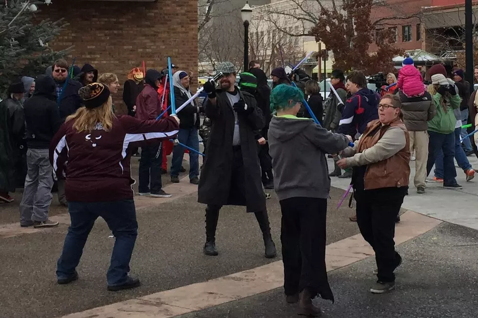 Jedi Knights + Sith Lords Engage in Epic Battle Downtown Grand Junction