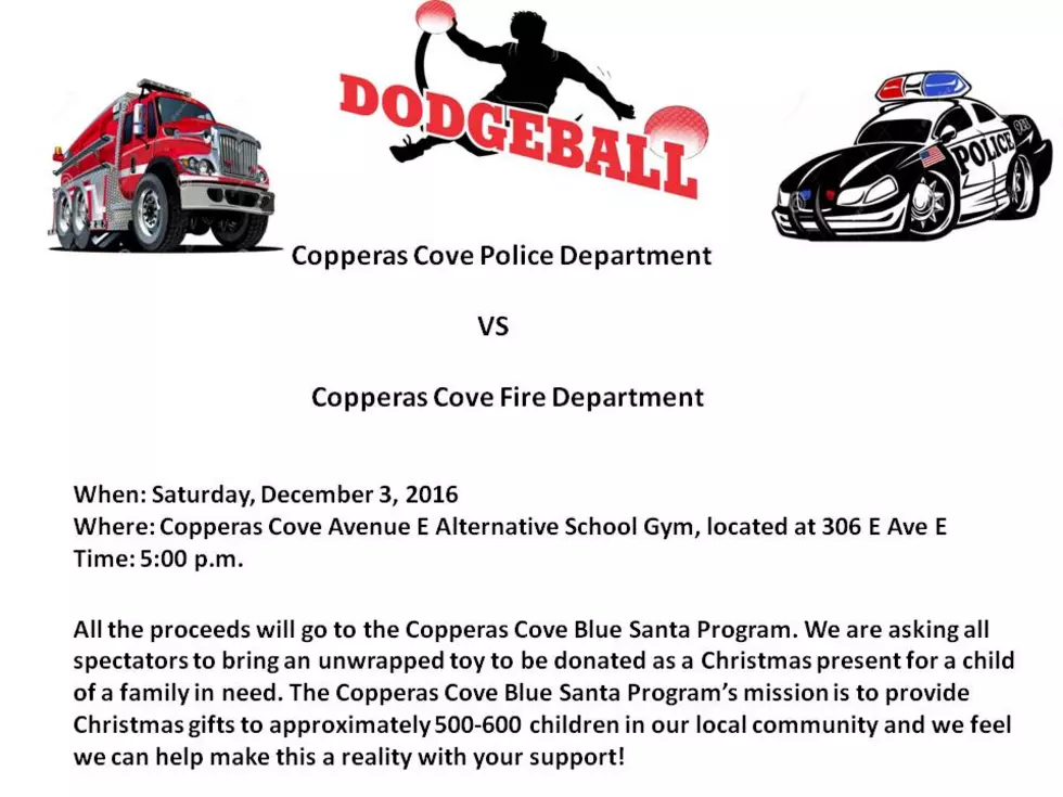 Copperas Cove Police Versus Fire Department In Dodgeball