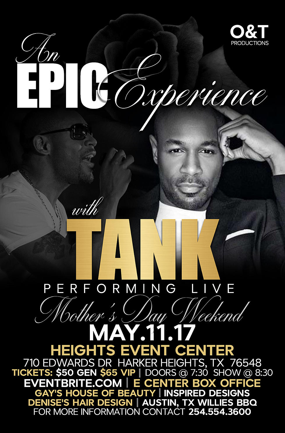 Shani’s got tickets to see Tank at the Harker Heights Entertainment Center!