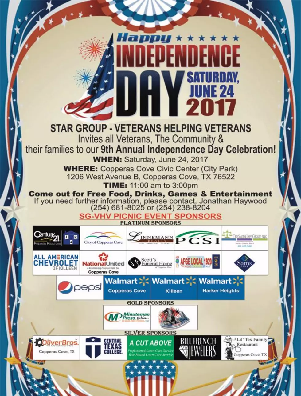 Star Group-Veterans Helping Veterans Independence Day Celebration