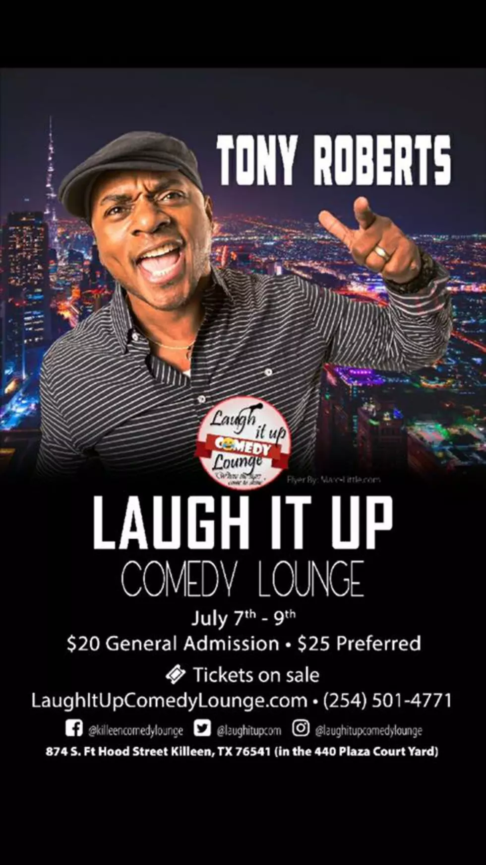 Get On The Kiss List To See Tony Roberts At The Laugh It Up Comedy Lounge