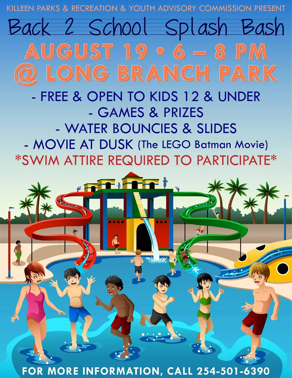 Killeen&#8217;s Back 2 School Splash Bash 2017