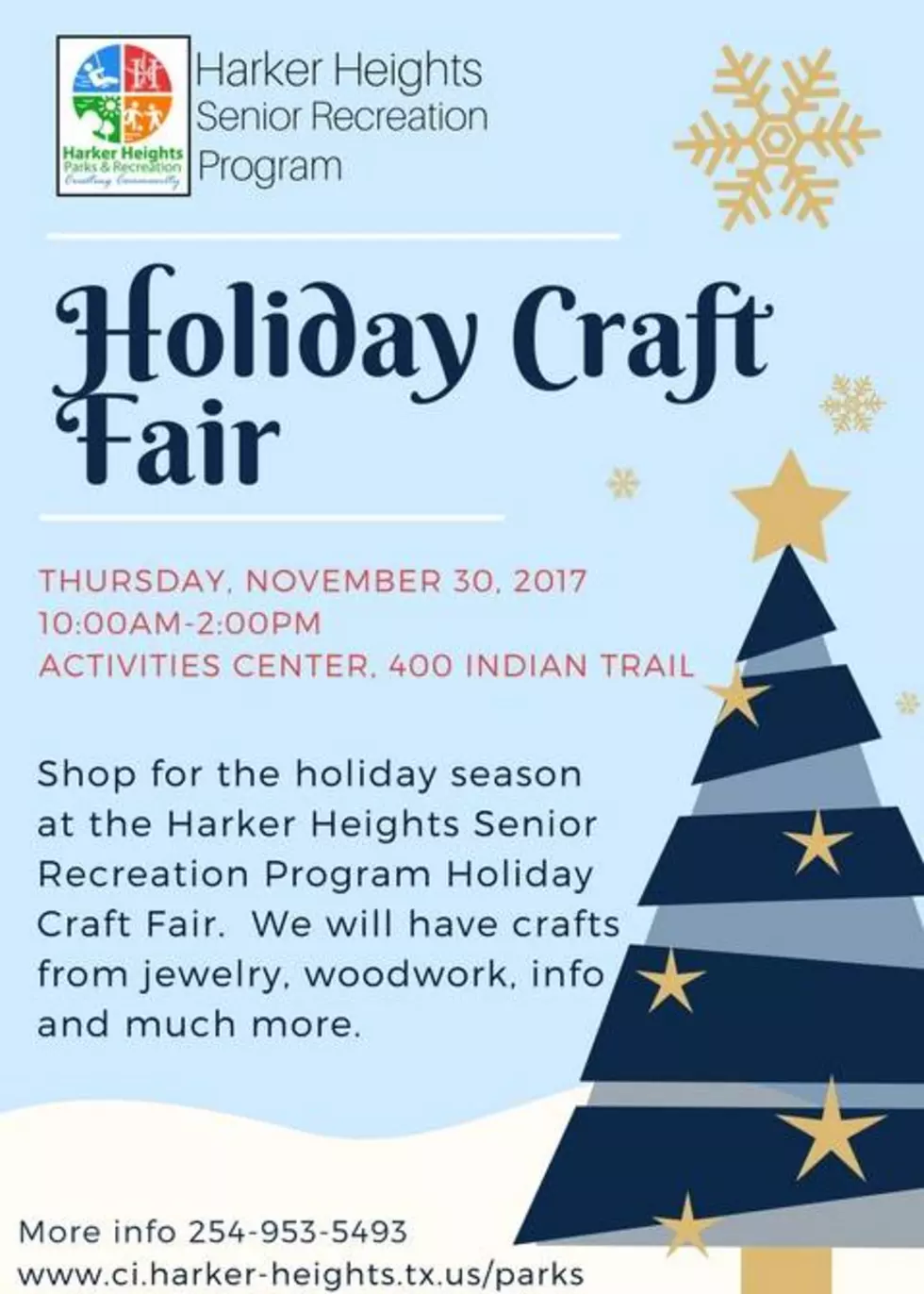 Harker Heights Senior Recreation Program Holiday Craft Fair