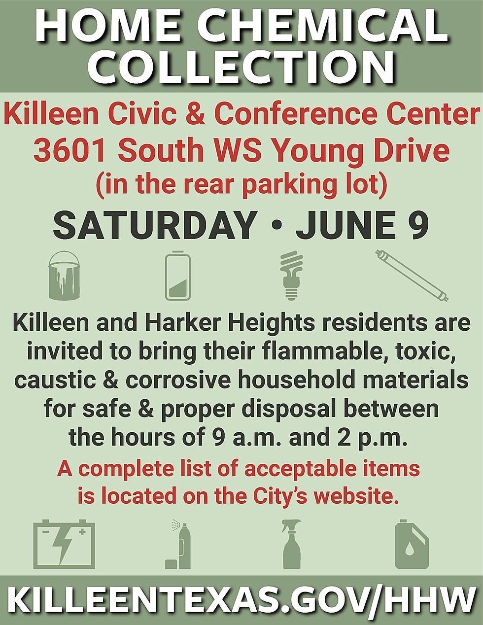 Killeen And Harker Heights Home Chemical Collection On June 9th