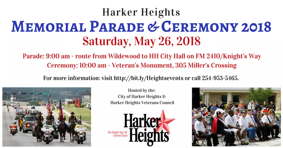 Harker Heights Annual Memorial Day Parade &#038; Ceremony