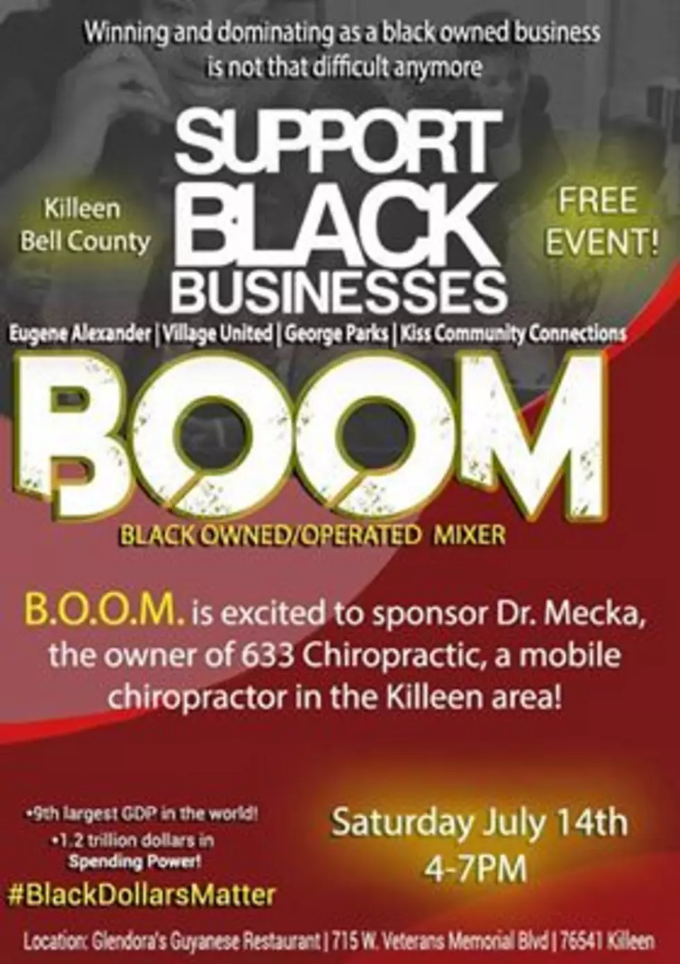 Bell County BOOM: Black Owned & Operated Mixer This Saturday