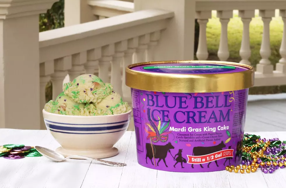 Blue Bell Releases Mardi Gras King Cake Flavor Ice Cream