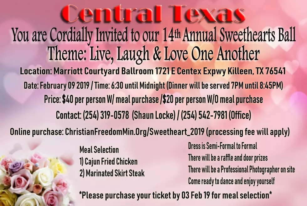 Christian Freedom Ministries 14th Annual Sweethearts Ball In Killeen This Weekend