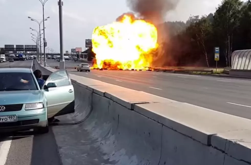Car Accident in Russia Leads to Explosions That Would Make Michael Bay Proud
