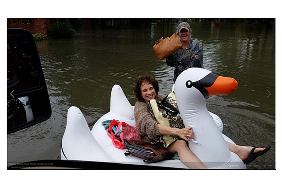 Texas Midwife Rides Swan to Work