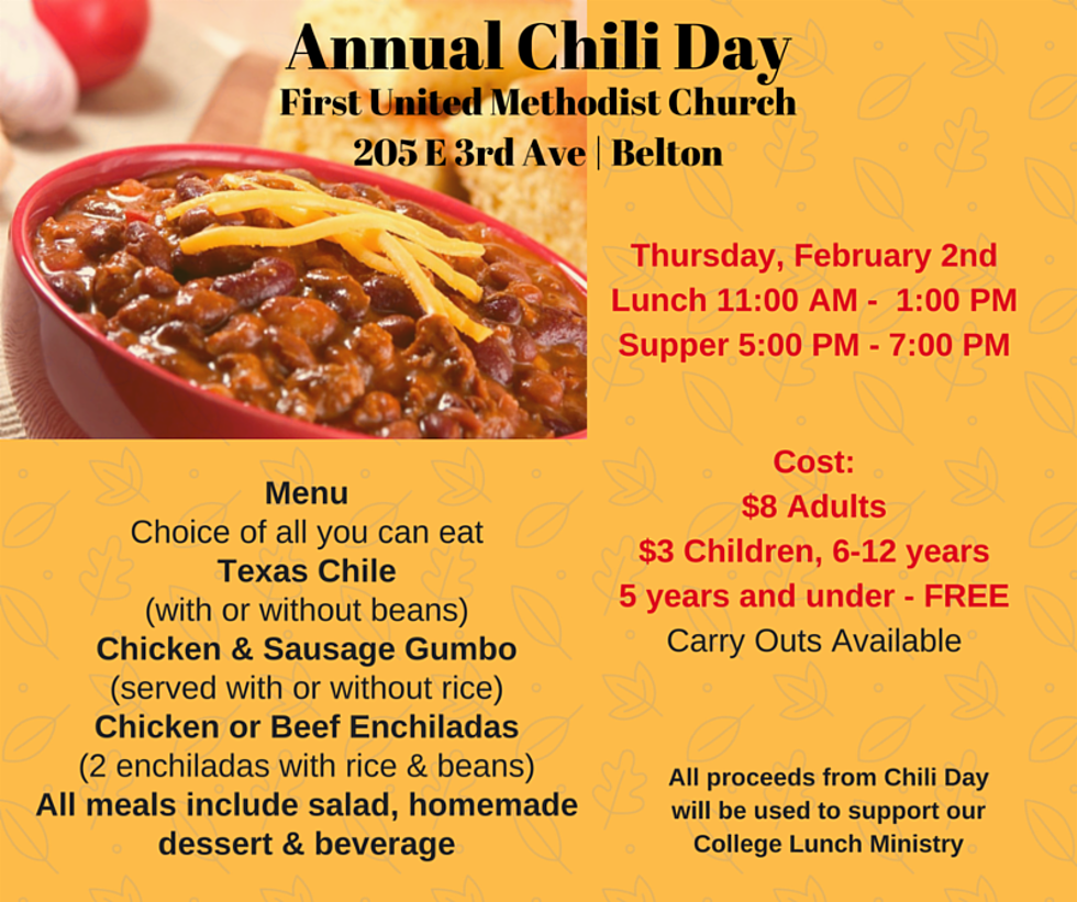 Chili Day is TODAY in Belton