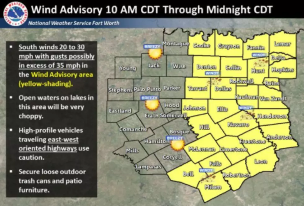 Wind Advisory Issued For Bell County Today