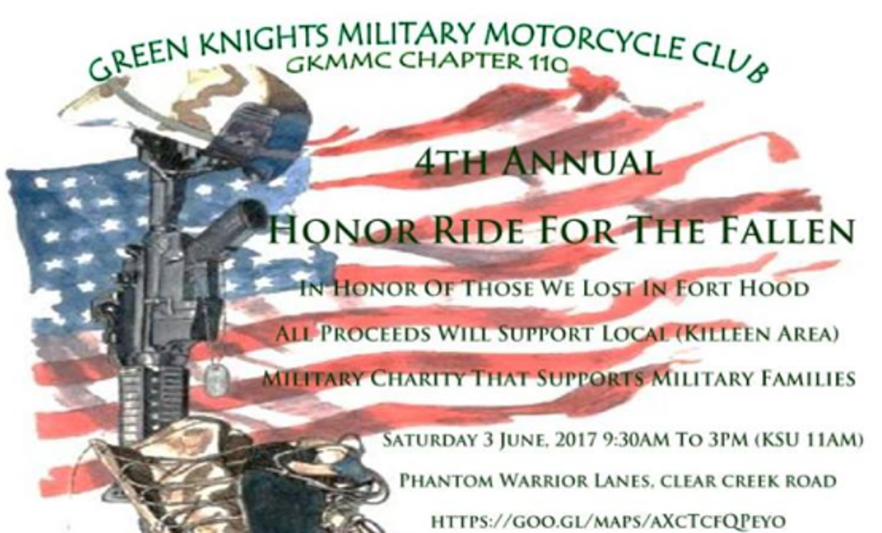 4th Annual Fort Hood Honor Ride This Saturday