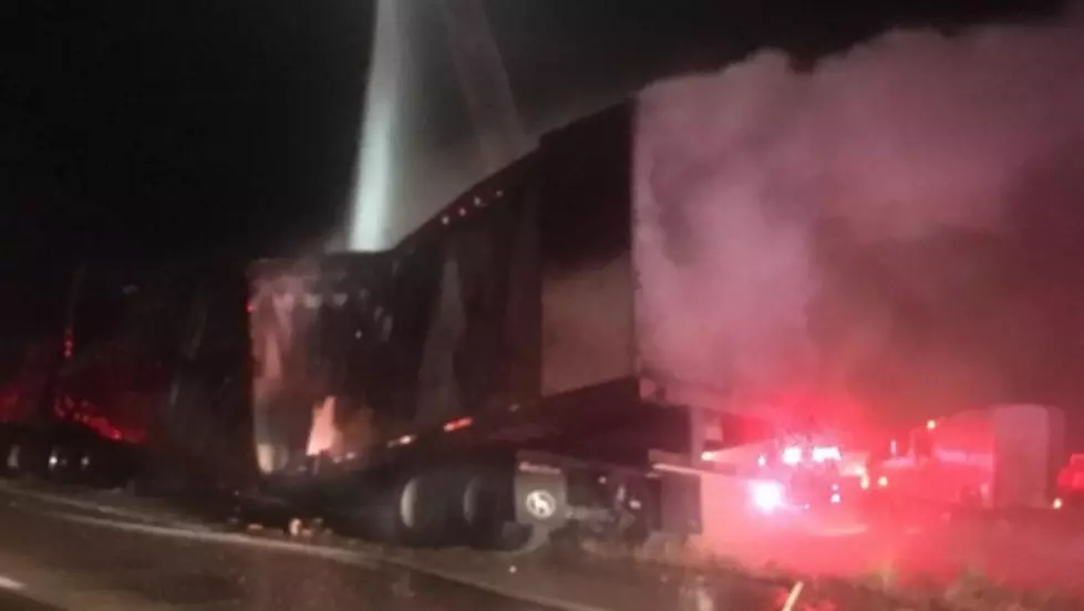 Tractor Trailer Destroyed by Fire along I-35 near Bruceville-Eddy