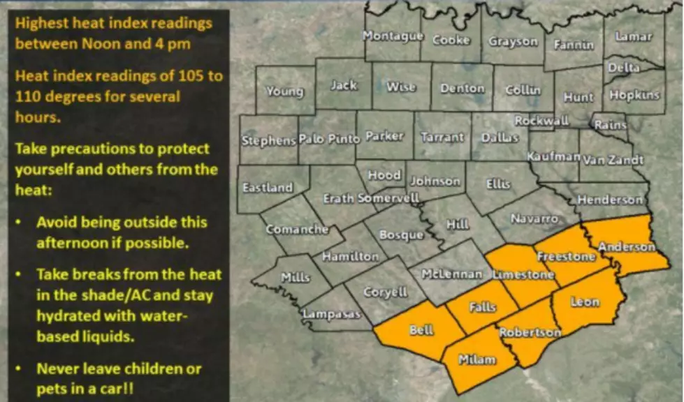 Heat Advisory Issued for Parts of Centex, Bell County