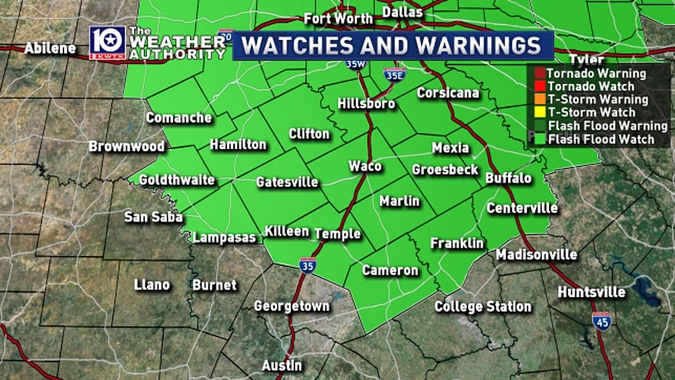 Flash Flood Watch Issued for Bell County Until 7pm