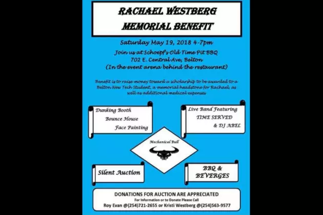 Rachel Westberg Memorial Benefit Saturday in Belton