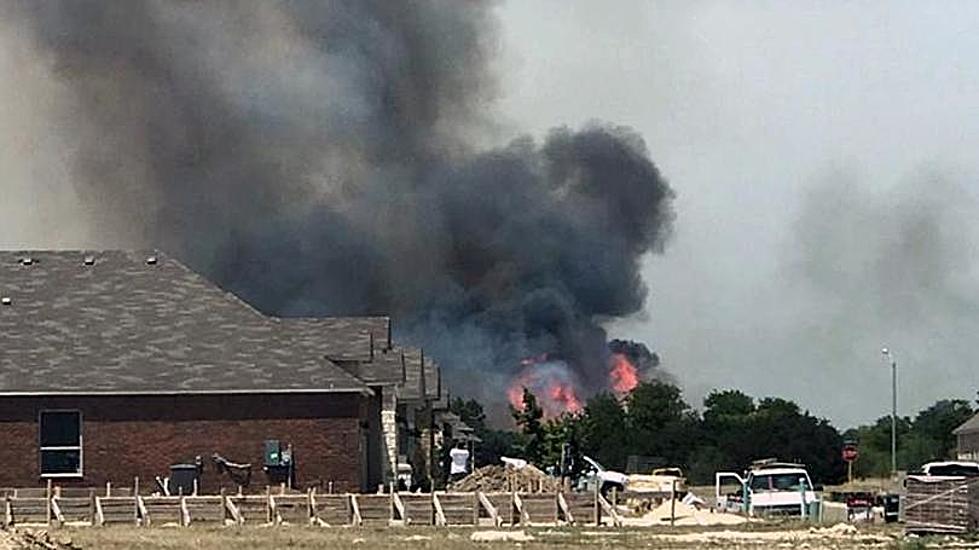 West Temple Neighborhood in Flames Friday Afternoon