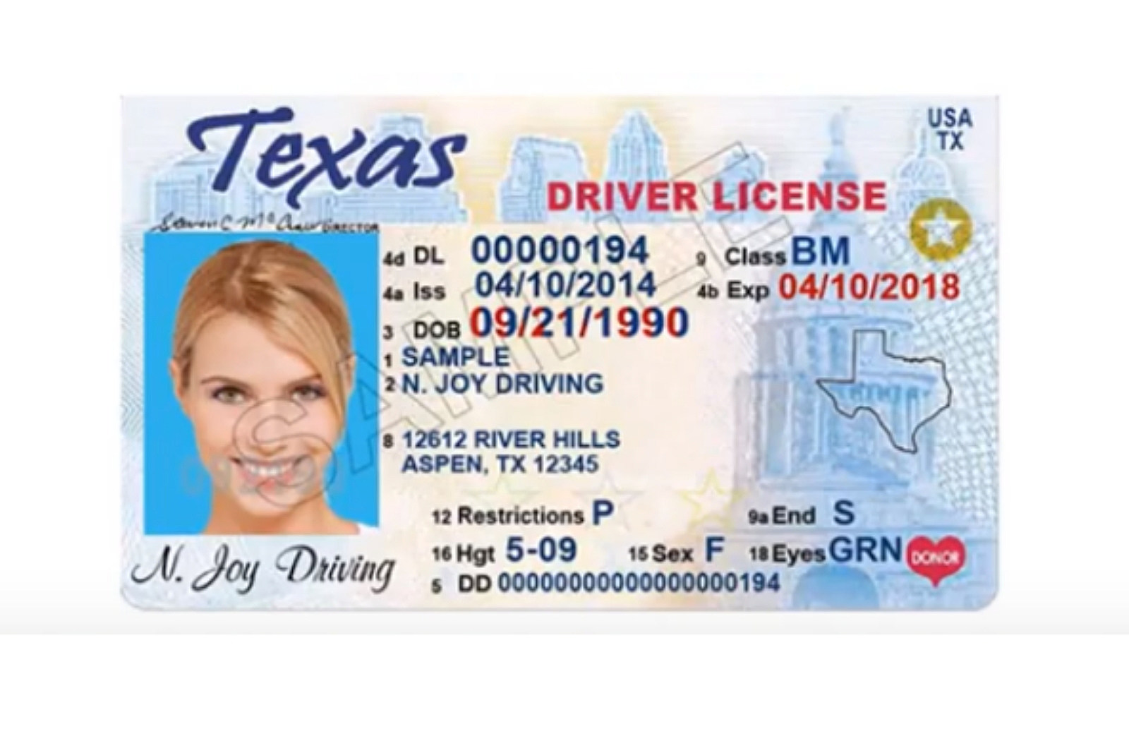 License ended. Driver License. Texas Driver License. Texas Driving License.